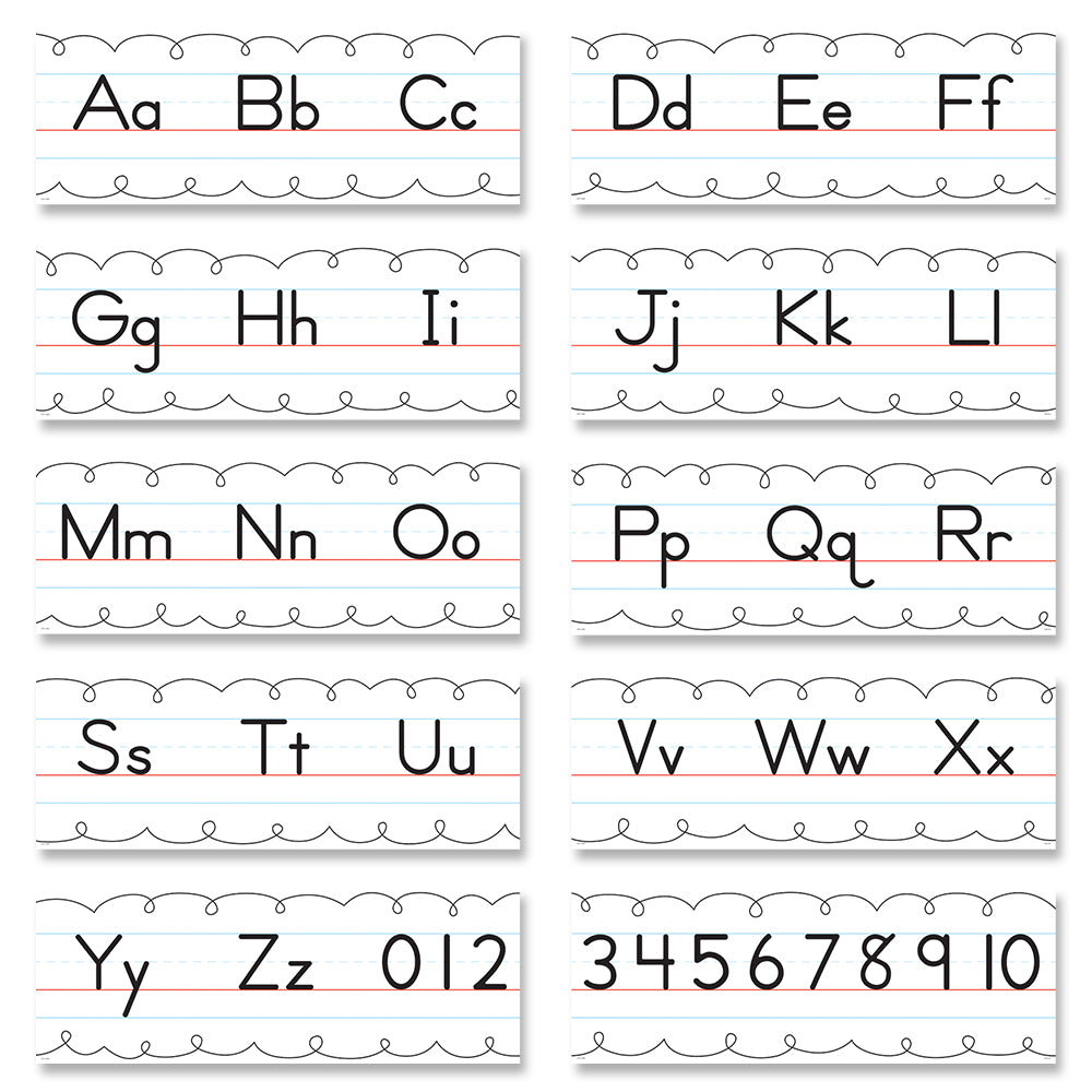 Traditional Manuscript Alphabet Line Bulletin Board