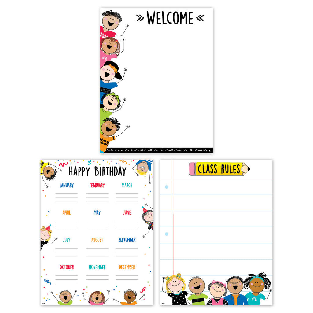 Stick Kids Classroom Essentials 3-chart Convenience Pack Chart