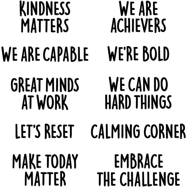 Core Decor Mindset Motivation Punch-Out Phrases by CREATIVE TEACHING PRESS