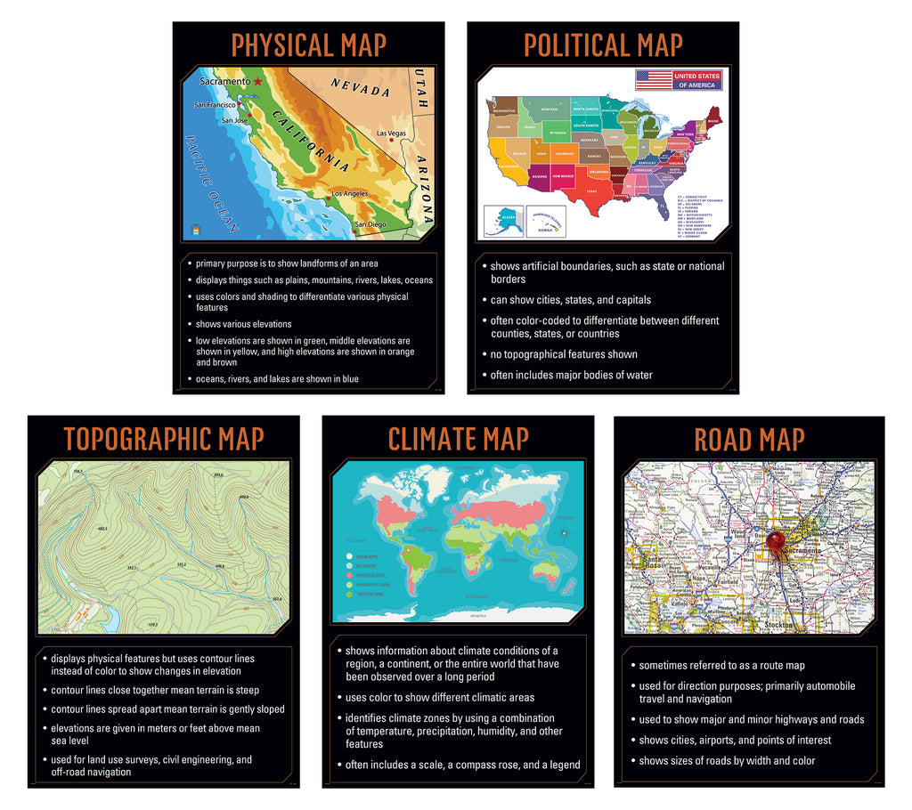 Maps 5-Poster Set