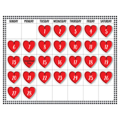 Doodle Hearts Calendar Days