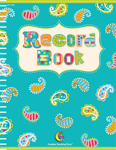 Dots on Turquoise Record Book, Open eBook
