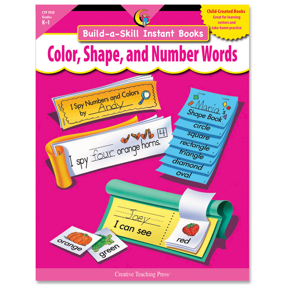 Build-a-Skill Instant Books: Color, Shape, and Number Words, Open eBook