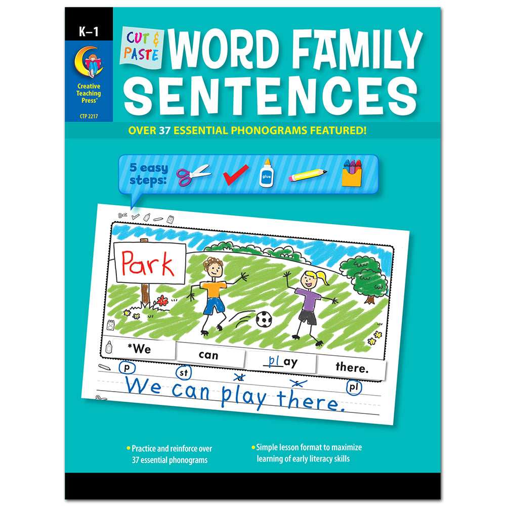 Cut & Paste Word Family Sentences Open eBook