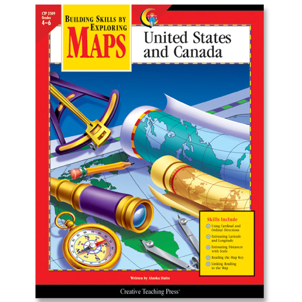 Maps: United States and Canada, Gr. 4-6, eBook