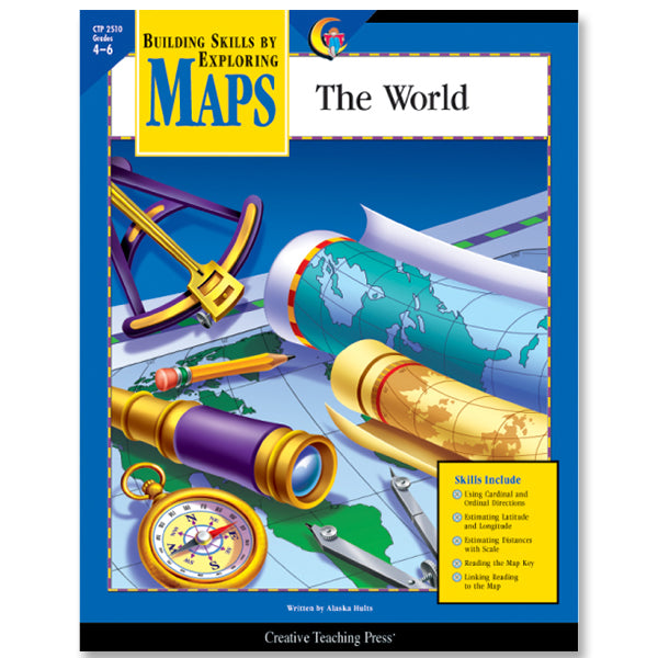 Maps: The World, Gr. 4-6, eBook