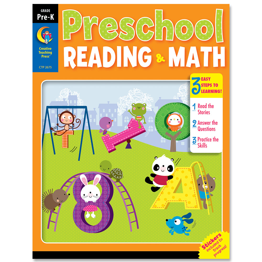 Preschool Reading & Math Jumbo Workbook eBook