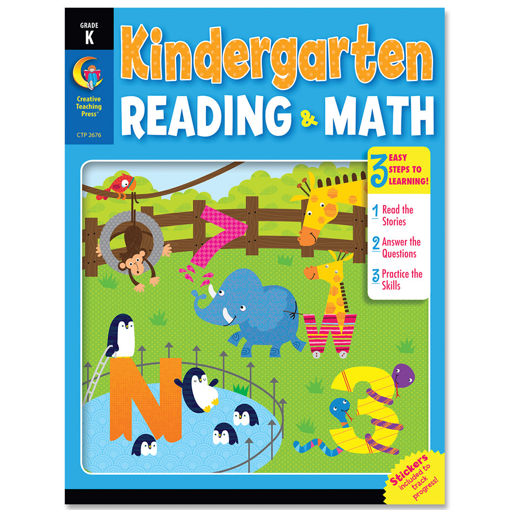 Kindergarten Reading & Math Jumbo Workbook eBook
