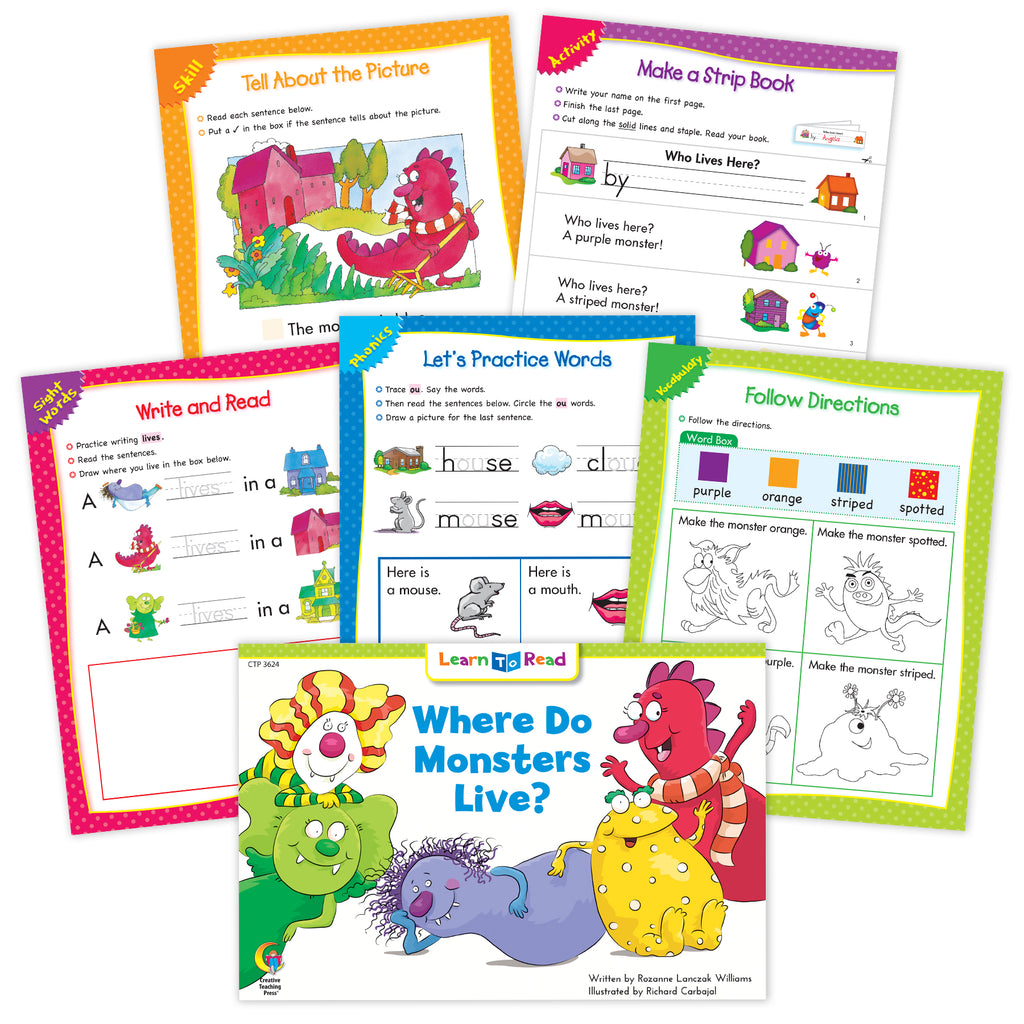 Where Do Monsters Live? Ebook & Worksheets