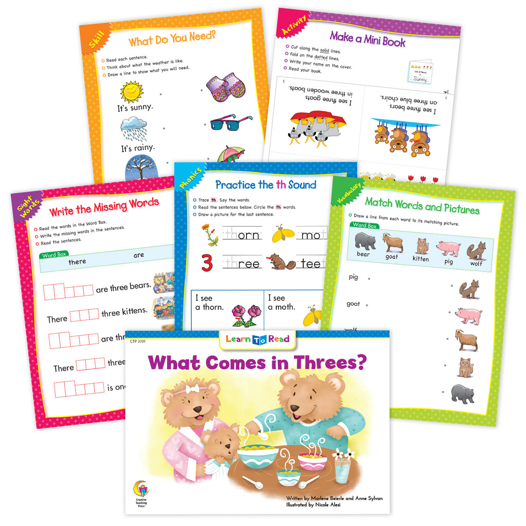 What Comes In Threes? Ebook & Worksheets