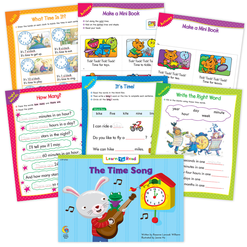 The Time Song  Ebook & Worksheets