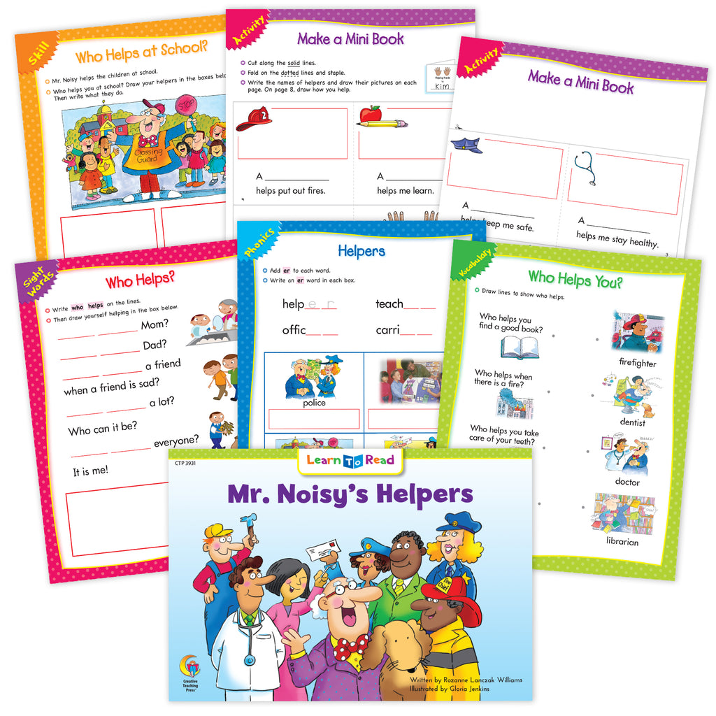 Mr. Noisy's Helpers Ebook & Worksheets