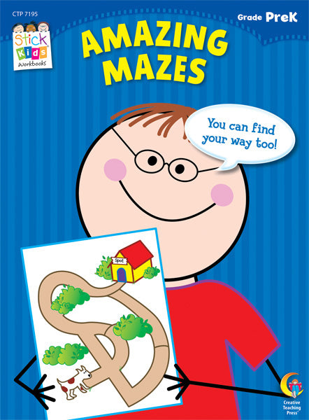 Amazing Mazes Stick Kids Workbook, Grade PreK eBook