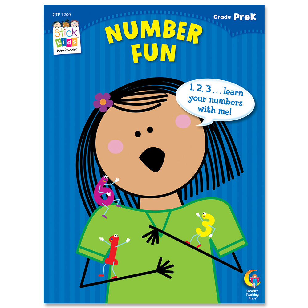 Number Fun Stick Kids Workbook, Grade PreK eBook