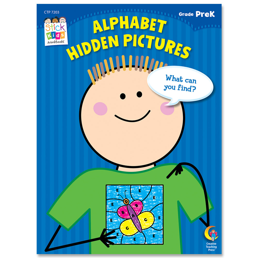 Alphabet Hidden Objects Stick Kids Workbook, Grade PreK eBook