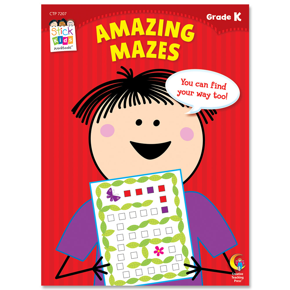 Amazing Mazes Stick Kids Workbook, Grade K eBook
