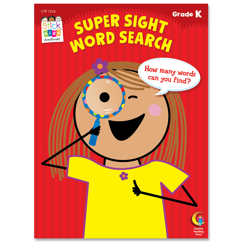 Super Sight Word Search Stick Kids Workbook, Grade K eBook