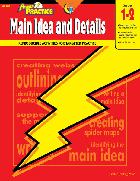 Power Practice: Main Idea and Details, Gr. 1-2, eBook