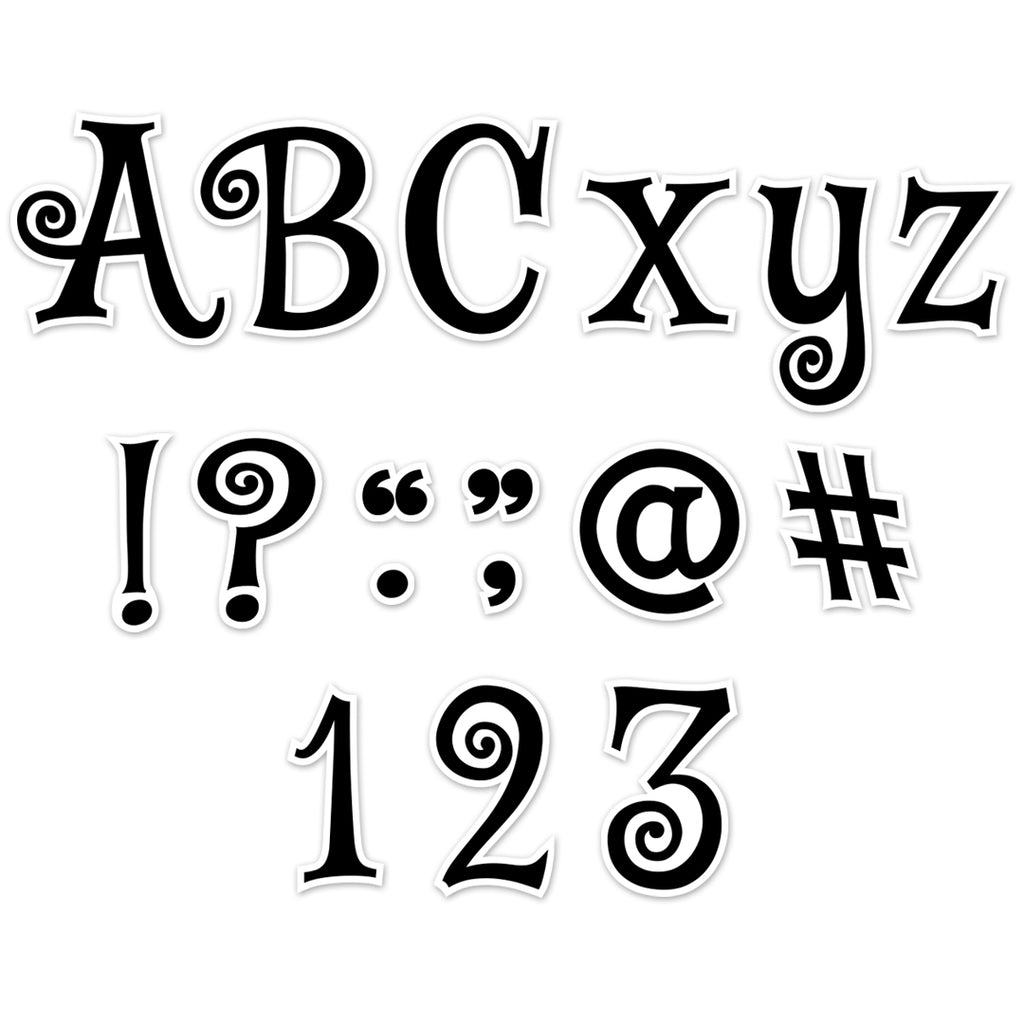Black Swirl 4" Designer Letters
