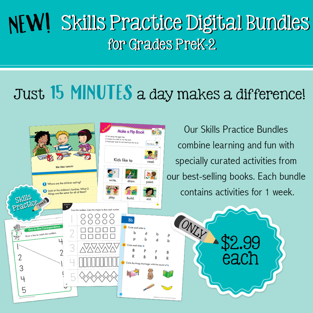 Skills Practice for PreK to 2nd Grade