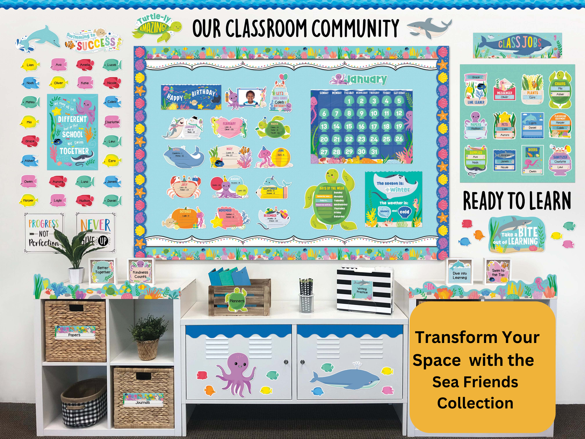 Make a Splash in Your Classroom! Transform Your Space and Dive Into Learning with the Sea Friends Collection