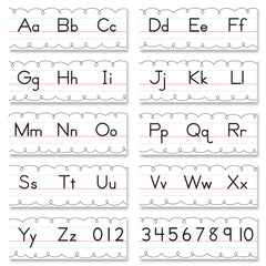 Traditional Manuscript Alphabet Line Bulletin Board