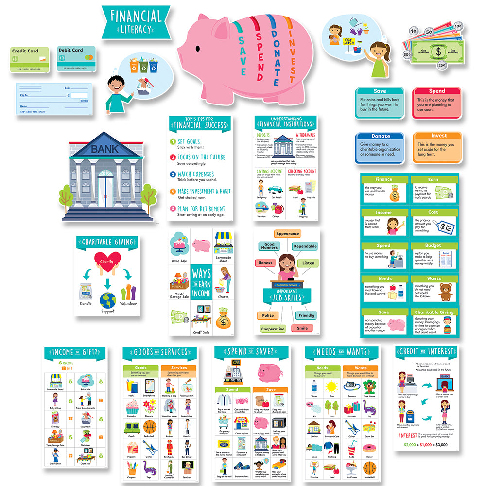 Financial Literacy for Kids Bulletin Board