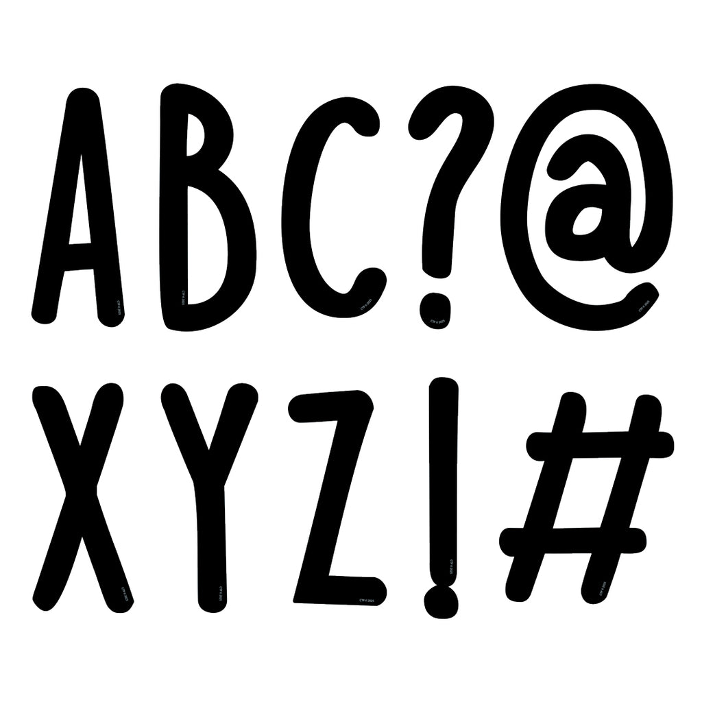Casual Black 4 Inch Designer Letters