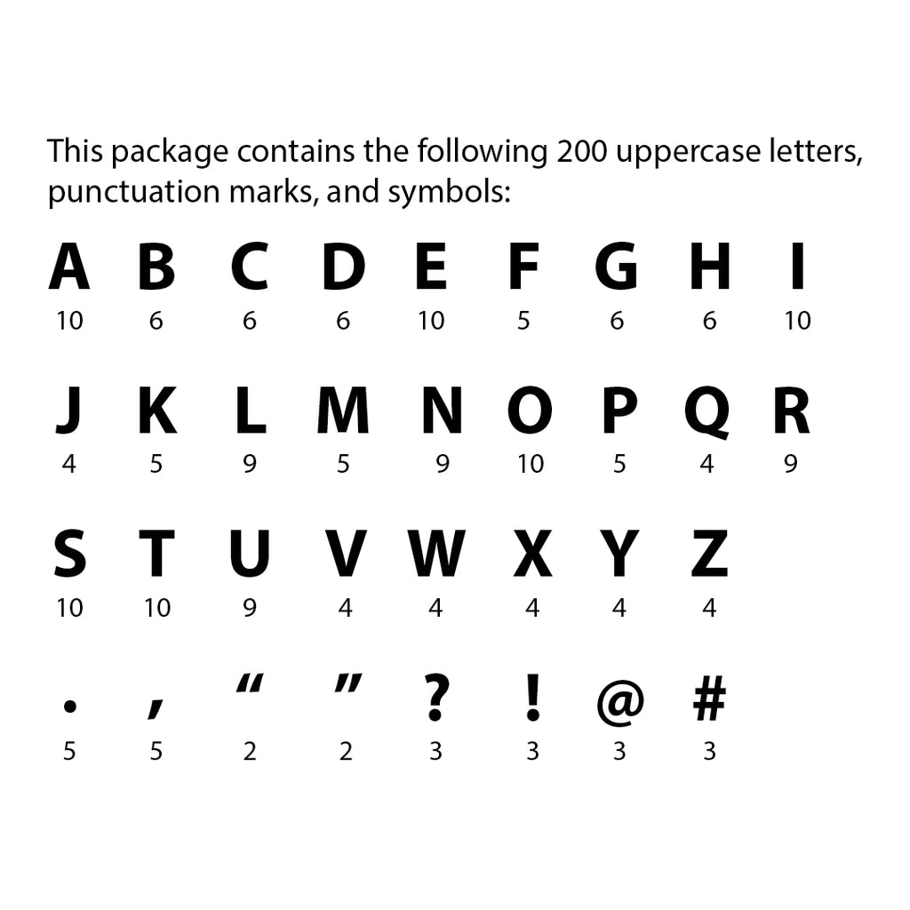 Casual Black 4 Inch Designer Letters