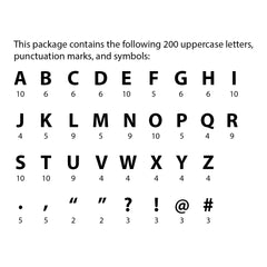Casual Black 4 Inch Designer Letters