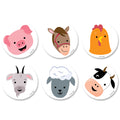 Farm Friends Farm Faces 3 Inch Designer Cut-Outs