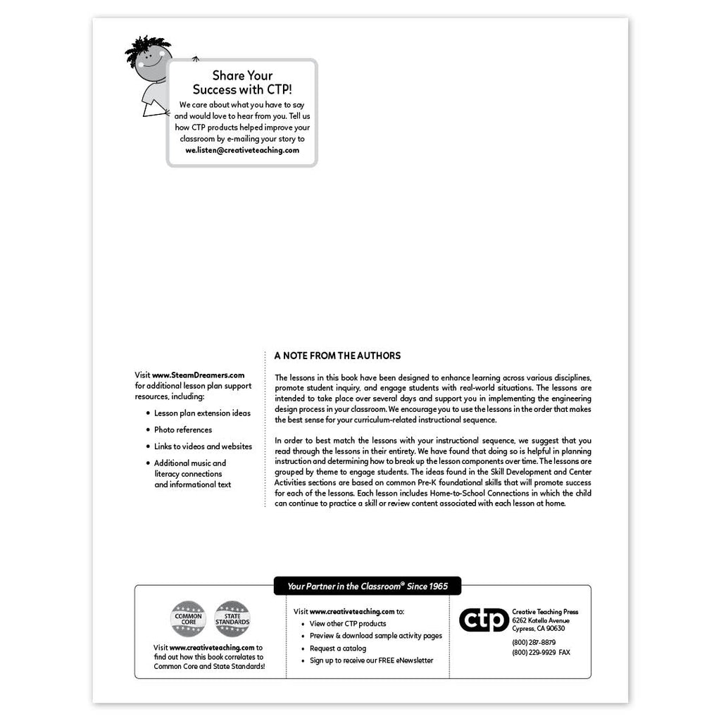 STEAM Learning Activities, Gr. PreK eBook