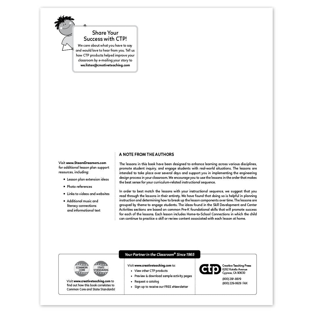 STEAM Learning Activities, Gr. PreK