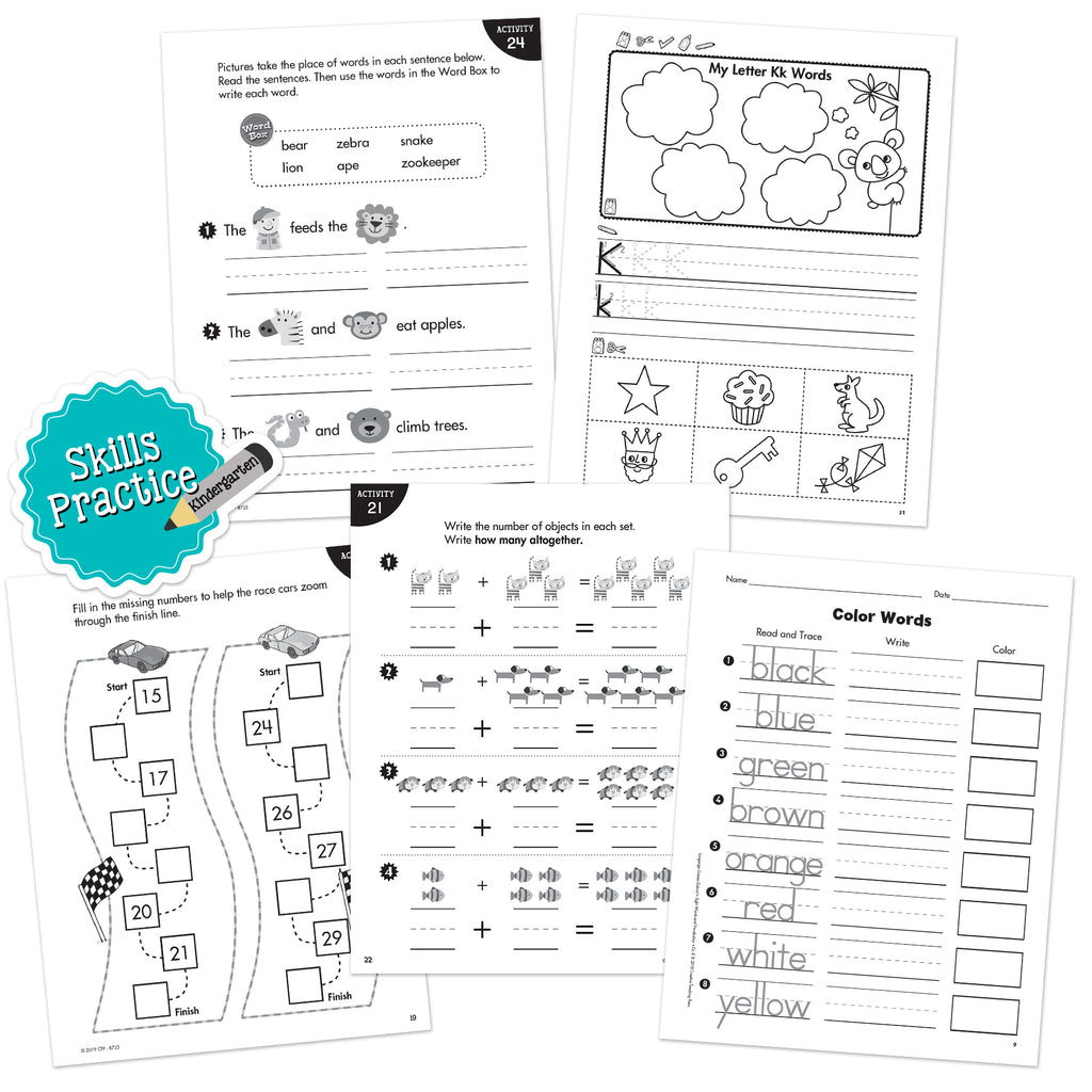 Kindergarten Skills Practice Bundle 6