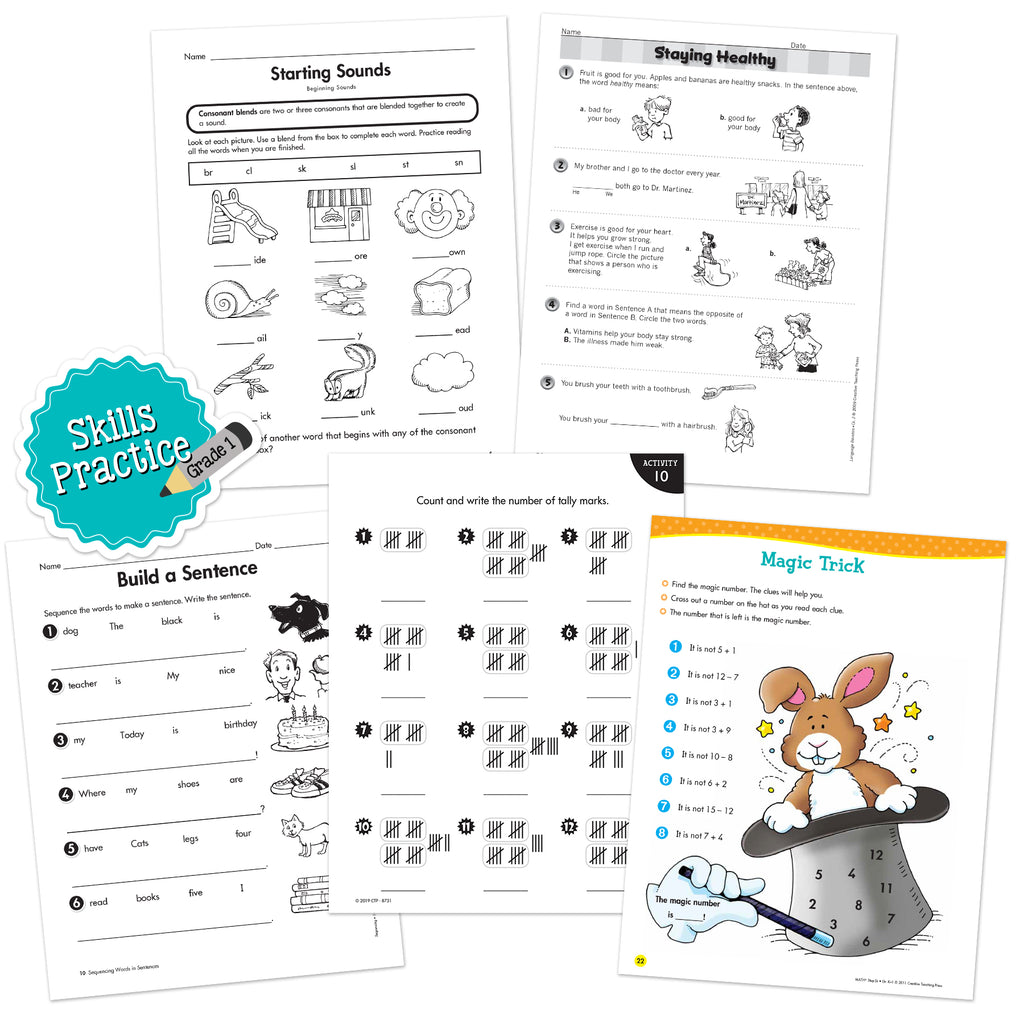 Grade 1  Skills Practice Bundle 3