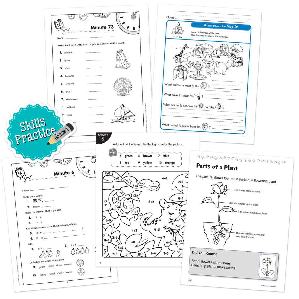 Grade 1  Skills Practice Bundle 5