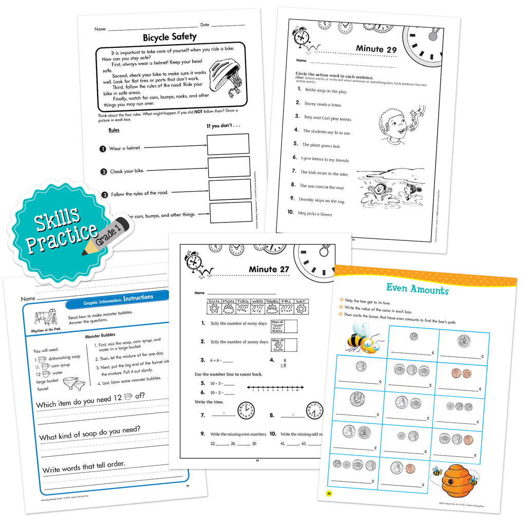 Grade 1  Skills Practice Bundle 7