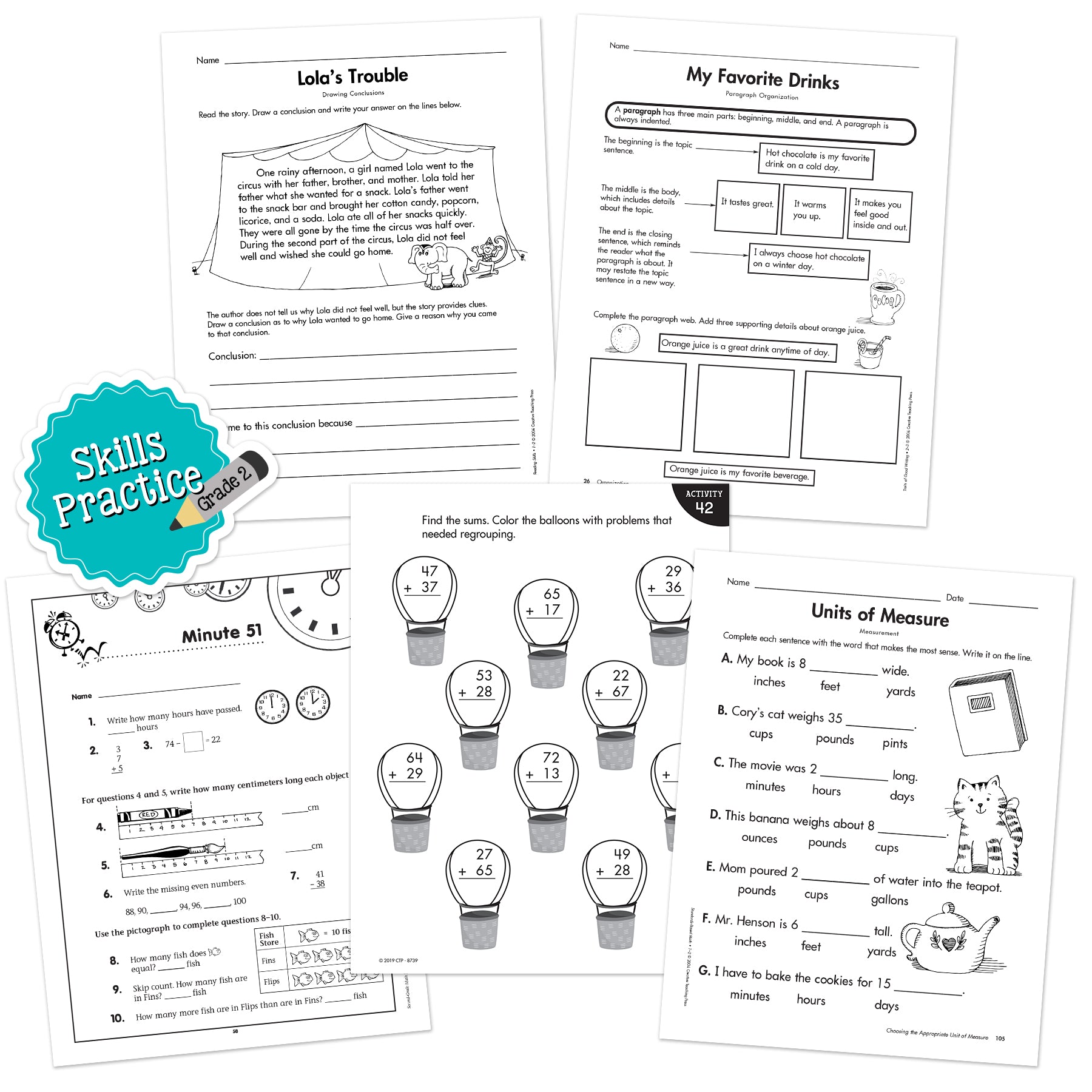 Grade 2 Skills Practice Bundle 7