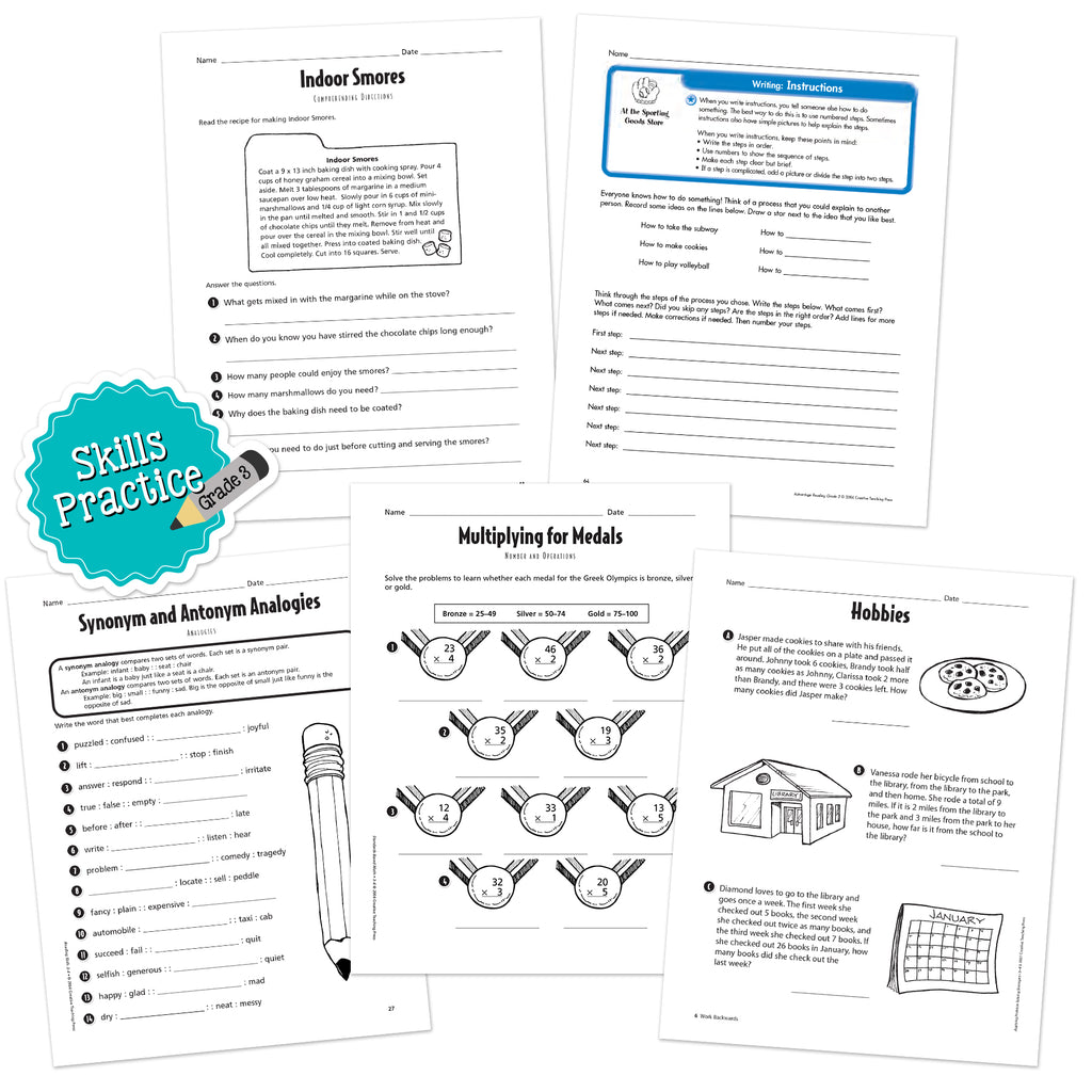 Grade 3 Skills Practice Bundle 5