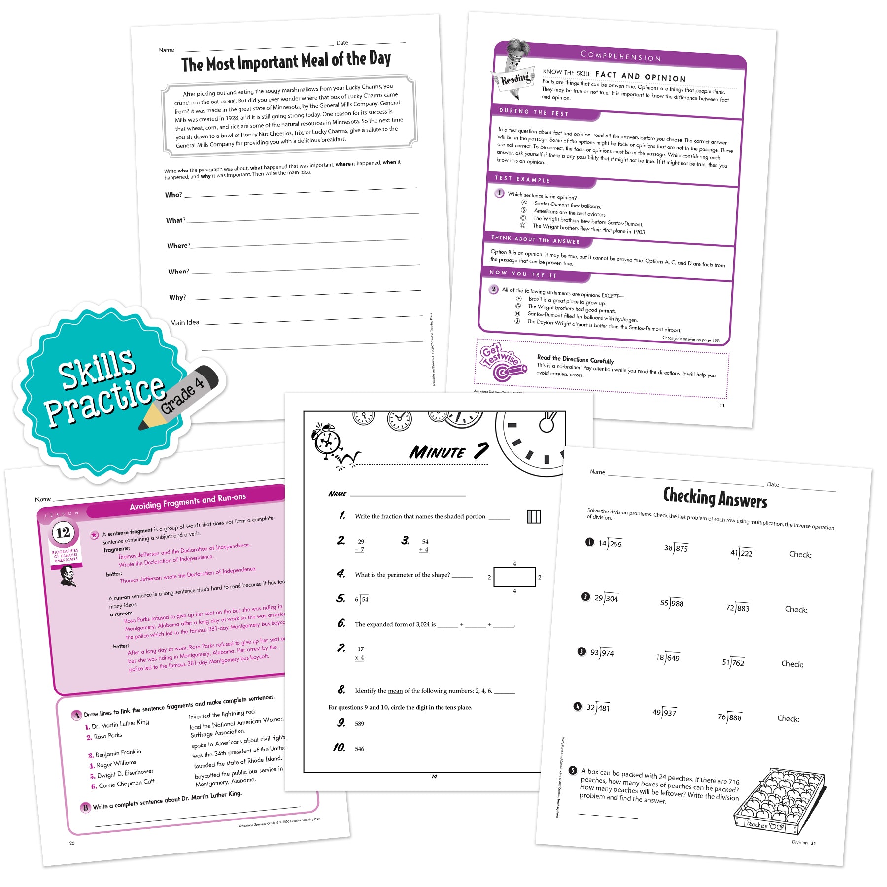 Grade 4 Skills Practice Bundle 1