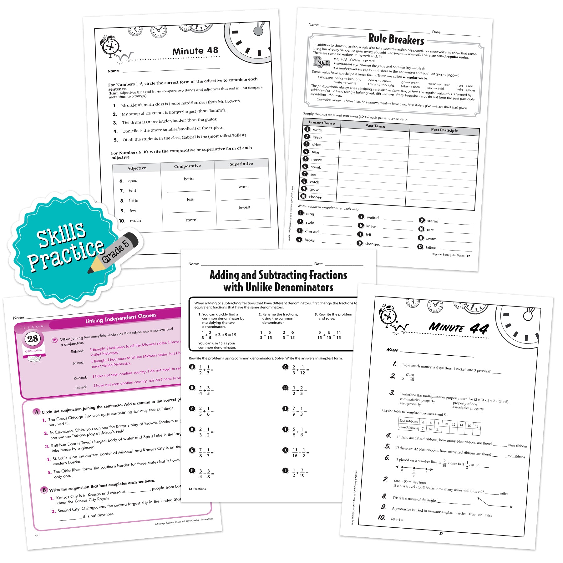 Grade 5 Skills Practice Bundle 6
