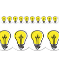 Doodle Lightbulbs Border