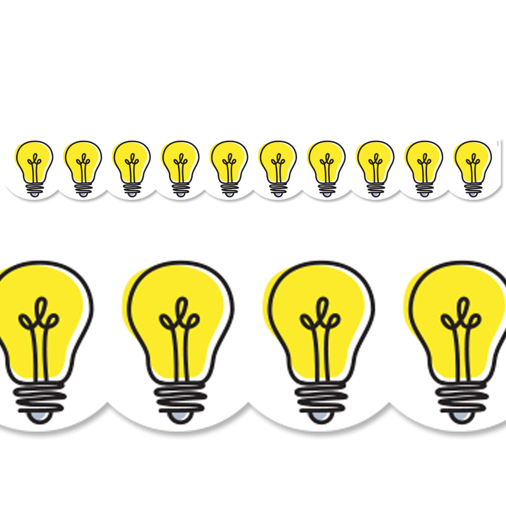 Doodle Lightbulbs Border