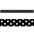 Polka Dots On Black EZ Border (Core Decor)