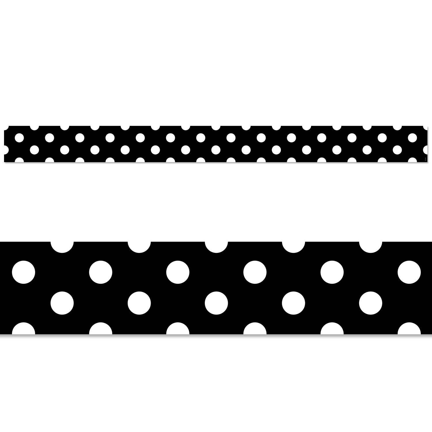 Polka Dots On Black EZ Border (Core Decor)