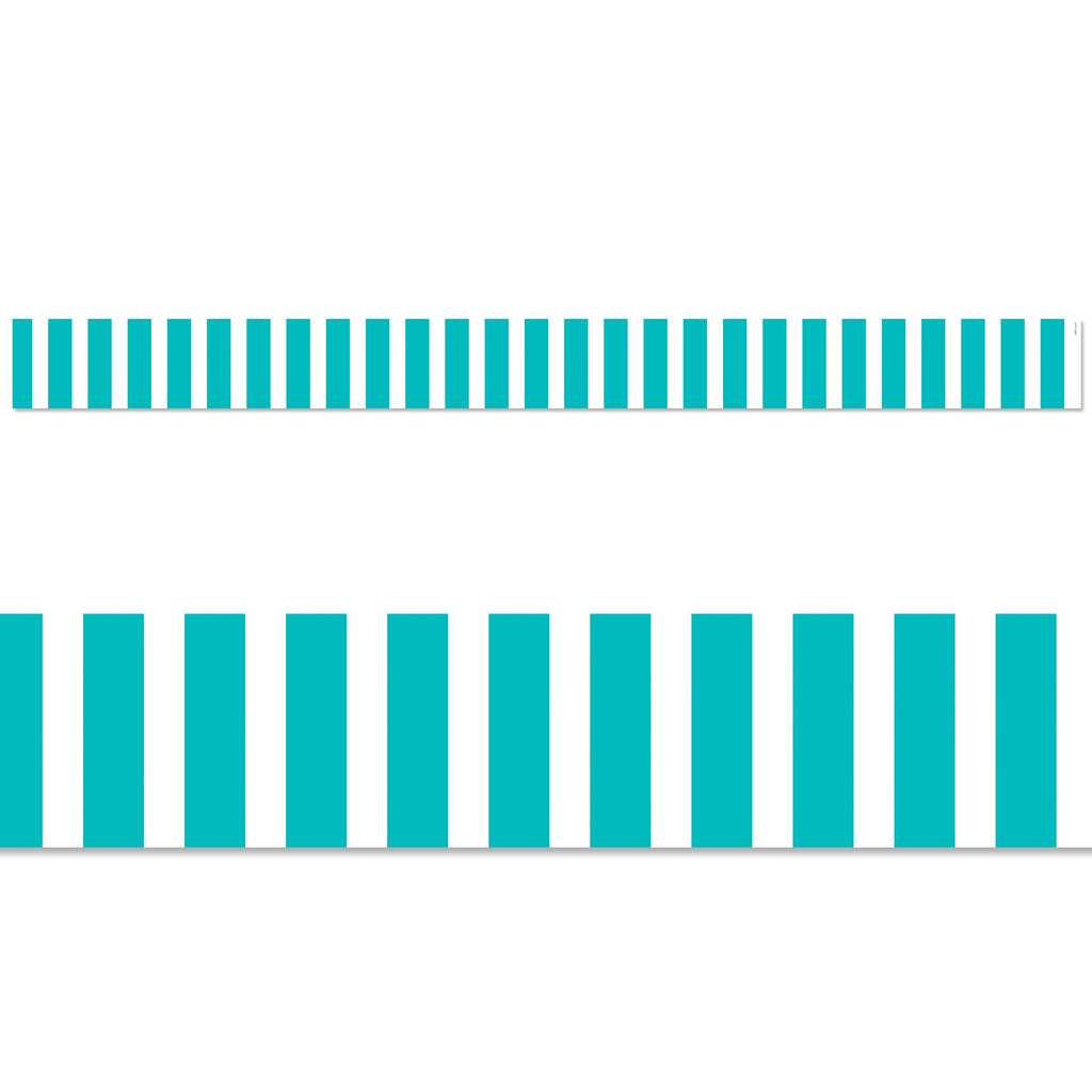 Turquoise Bold Stripes EZ Border (Core Decor)