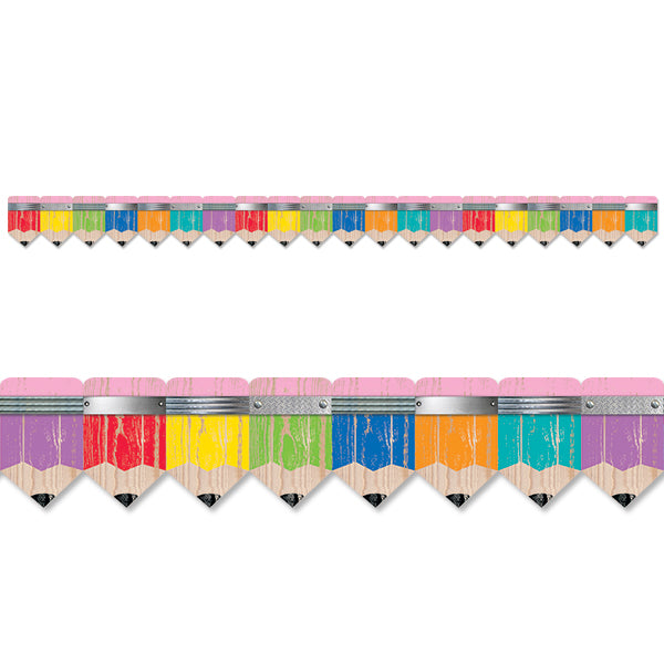 Rustic Pencils EZ Border (Upcycle Style)