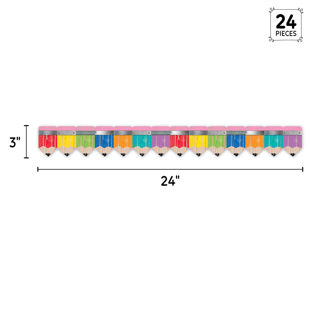Rustic Pencils EZ Border (Upcycle Style)