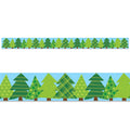 Patterned Pine Trees EZ Border (Woodland Friends)