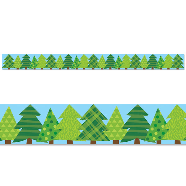 Patterned Pine Trees EZ Border (Woodland Friends)